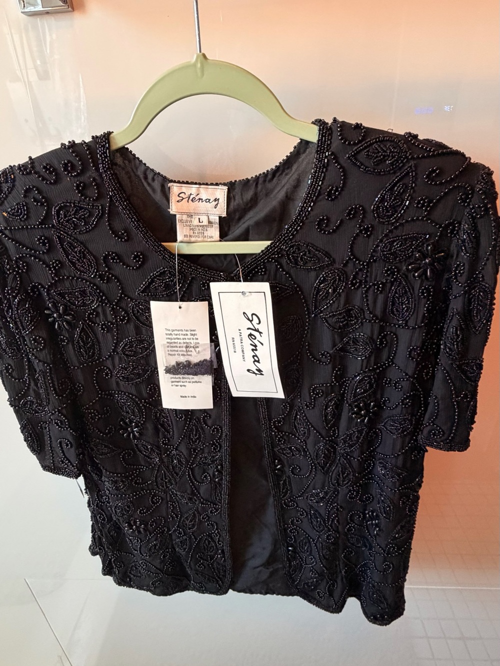 Vintage Stenay beaded jacket in size L.